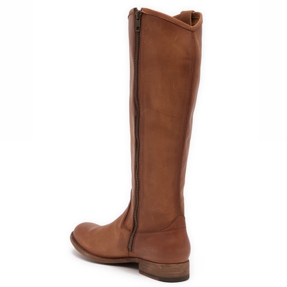 Frye Melissa Button Inside Zip Leather Boot COGNAC/BROWN Color NEW - Picture 5 of 12